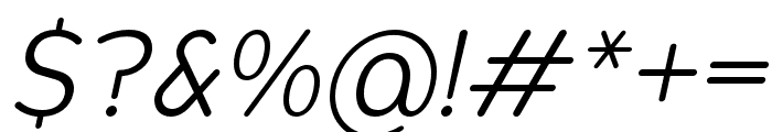 Opun Light Italic Font OTHER CHARS