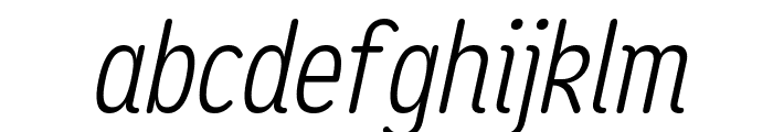 Opun Mai Light Condensed Italic Font LOWERCASE