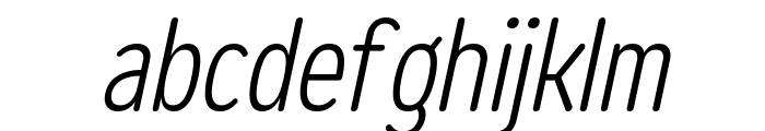 Opun Mai Light Condensed Oblique Font LOWERCASE