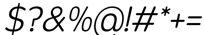 Opun Mai Light Italic Font OTHER CHARS