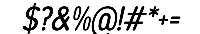 Opun Mai Medium Condensed Italic Font OTHER CHARS