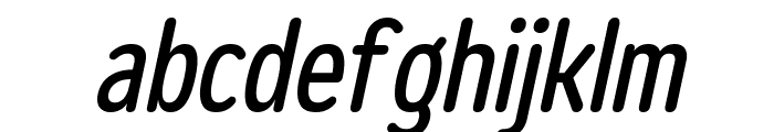 Opun Mai Medium Condensed Oblique Font LOWERCASE