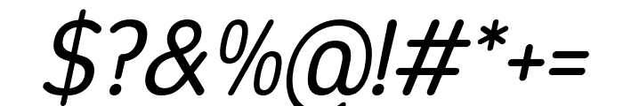 Opun Mai SemiCondensed Italic Font OTHER CHARS