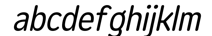 Opun Mai SemiCondensed Oblique Font LOWERCASE
