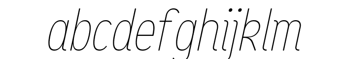Opun Mai Thin Condensed Italic Font LOWERCASE