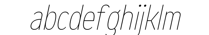 Opun Mai Thin Condensed Oblique Font LOWERCASE