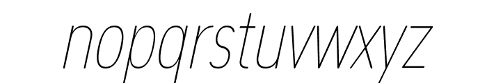 Opun Mai Thin Condensed Oblique Font LOWERCASE