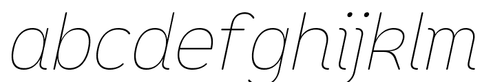 Opun Mai Thin Italic Font LOWERCASE