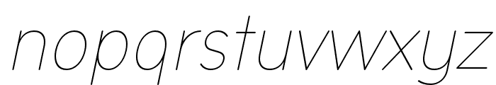 Opun Thin Italic Font LOWERCASE