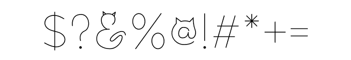 Oriental Cats Light Font OTHER CHARS