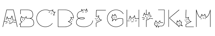 Oriental Cats Light Font UPPERCASE