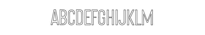 Origin Sans Light Outline Font LOWERCASE