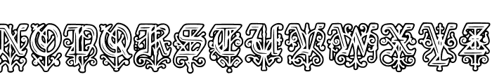 Ornate Gothic Outline Font UPPERCASE
