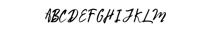 Oryglance Handwritten Regular Font UPPERCASE