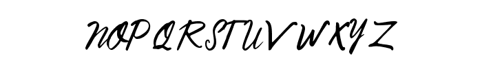 Oryglance Handwritten Regular Font UPPERCASE