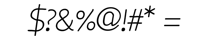 Osgood Sans Italic Font OTHER CHARS