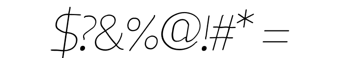 Osgood Sans Light Italic Font OTHER CHARS