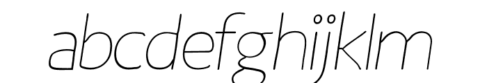 Osgood Sans Light Italic Font LOWERCASE
