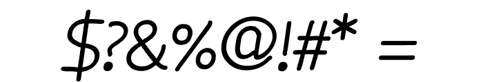 Osgood Sans Medium Italic Font OTHER CHARS