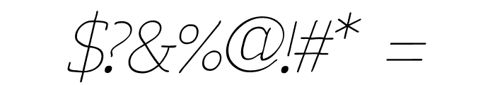 Osgood Slab Italic Font OTHER CHARS