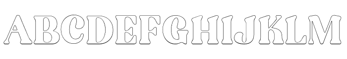 OstrichHabitatOutline-Regular Font UPPERCASE