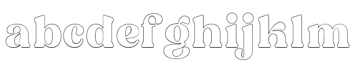 OstrichHabitatOutline-Regular Font LOWERCASE