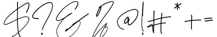 Otegan Signature Script Reguler Font OTHER CHARS