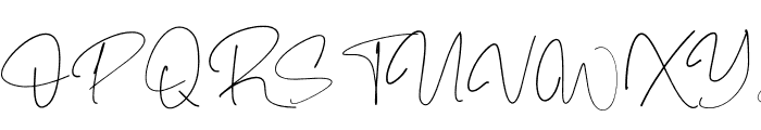Otegan Signature Script Reguler Font UPPERCASE