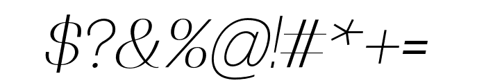 Ottomsan ExtraLight Italic Font OTHER CHARS