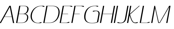 Ottomsan ExtraLight Italic Font UPPERCASE