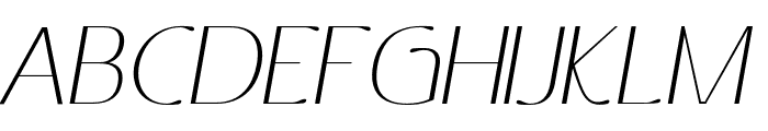 Ottomsan Thin Italic Font UPPERCASE
