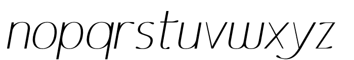Ottomsan Thin Italic Font LOWERCASE