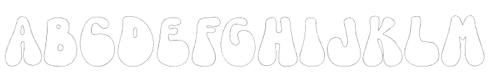 Out Line Groovy Font LOWERCASE