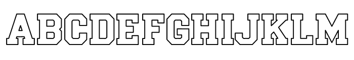 Outline Varsity Regular Font UPPERCASE