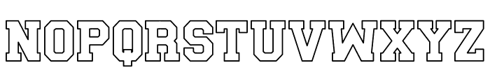 Outline Varsity Regular Font UPPERCASE