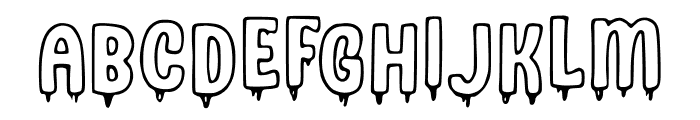 Outline_Drip Font UPPERCASE