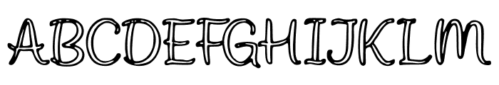Outlined_Handwritten Font UPPERCASE