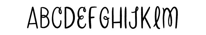 Over The Clouds Font LOWERCASE