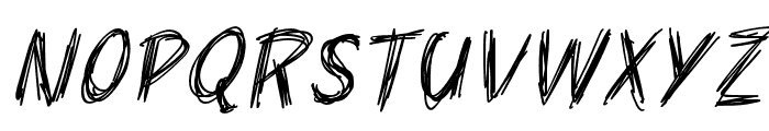 Overwhelmed Slanted Font UPPERCASE