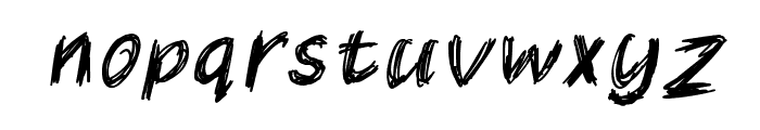 Overwhelmed Slanted Font LOWERCASE