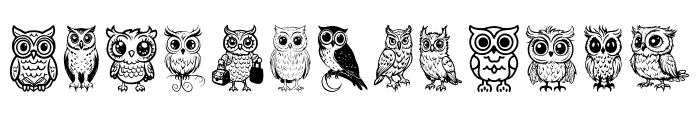 Owl Regular Font UPPERCASE