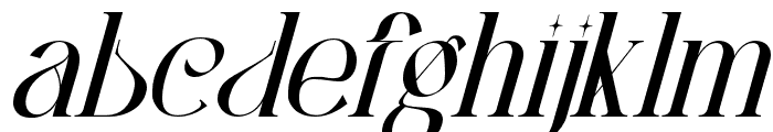 PARANOID CHARACTER REGULAR ITALIC Font LOWERCASE
