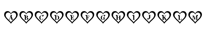 PDG Hearts Monogram Font UPPERCASE