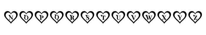 PDG Hearts Monogram Font UPPERCASE