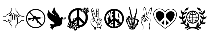 PEACE SIGN Font OTHER CHARS