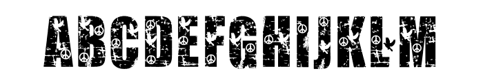 PEACE Font LOWERCASE