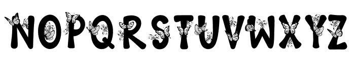 PINK BUTTERFLY Font UPPERCASE