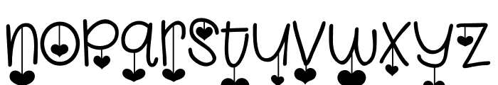 PN Hanging Hearts Font LOWERCASE