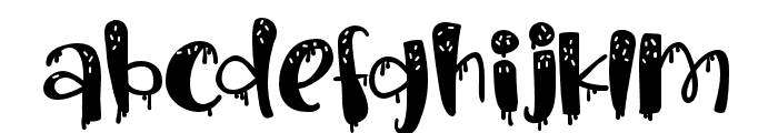 PN Ice Cream Drips Font LOWERCASE