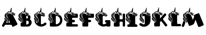 PN Unicorn Horn Font UPPERCASE